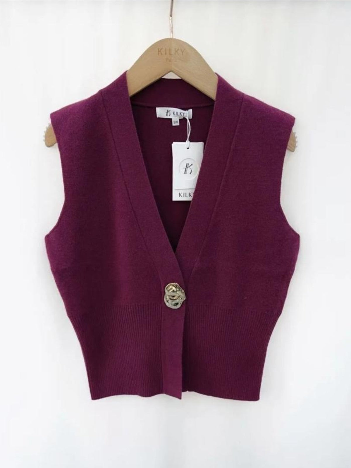 Bianca Burgundy Vest