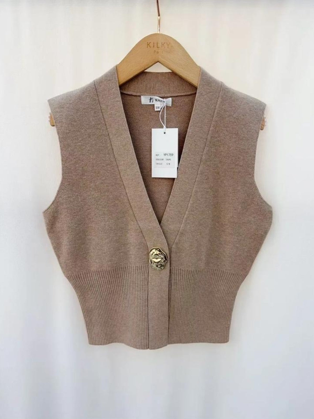 Bianca Taupe Vest