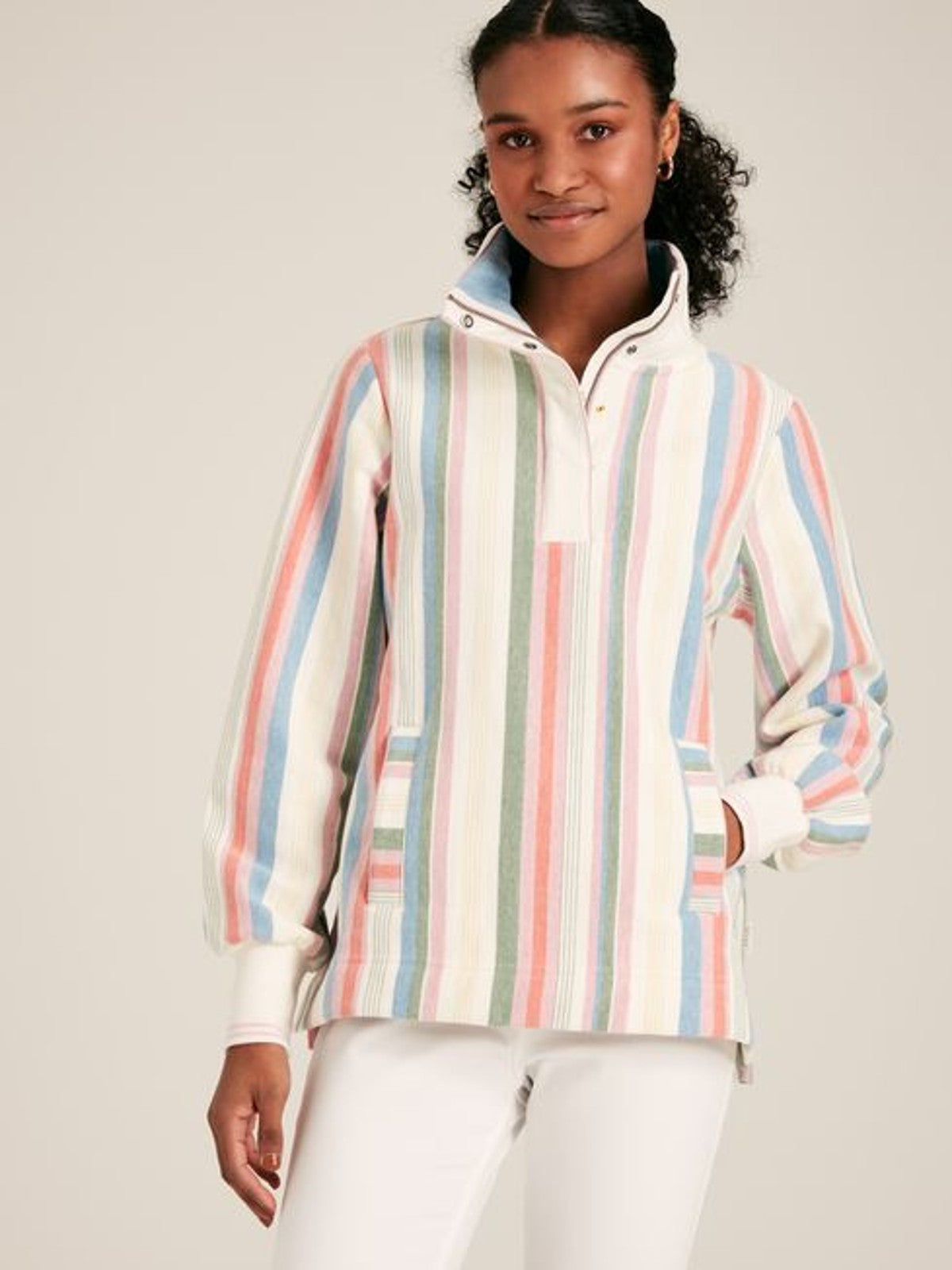Burnham Multi Colour 1/2 Zip Sweatshirt