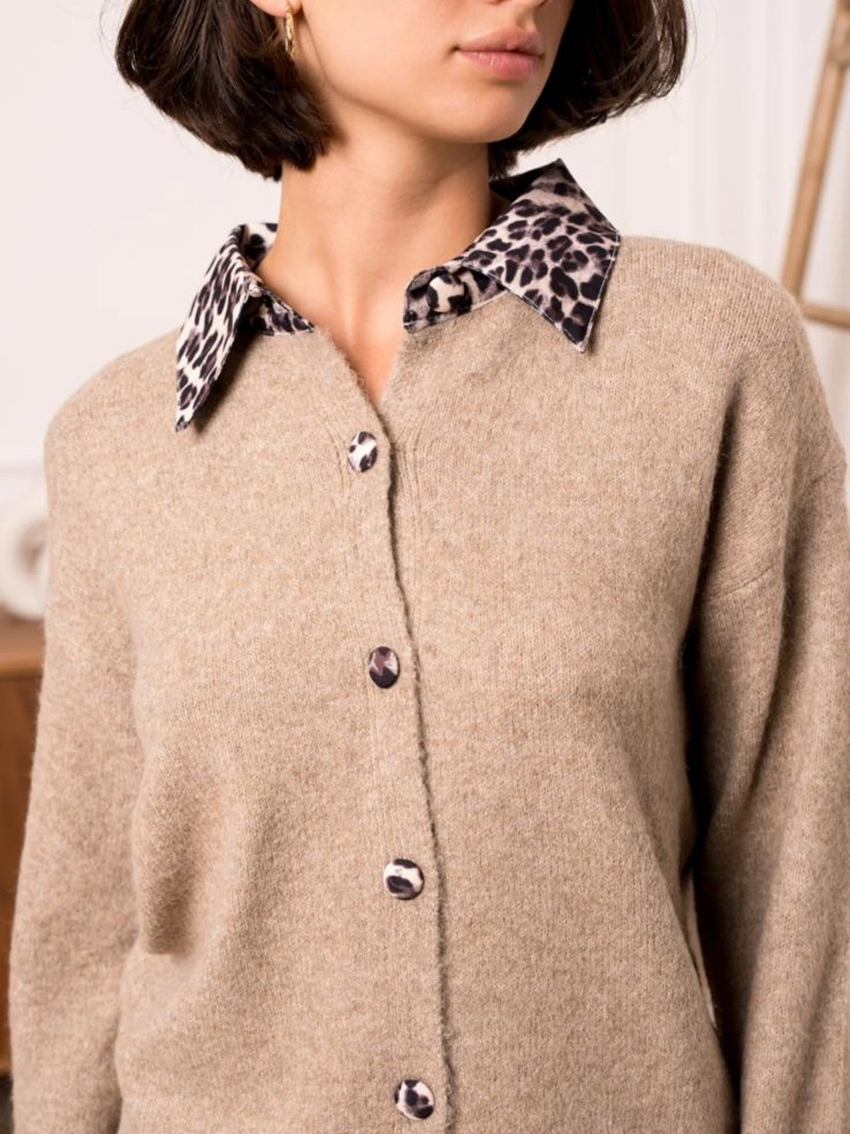 Cindy Taupe Cardigan