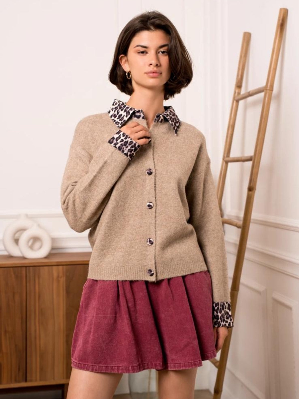 Cindy Taupe Cardigan