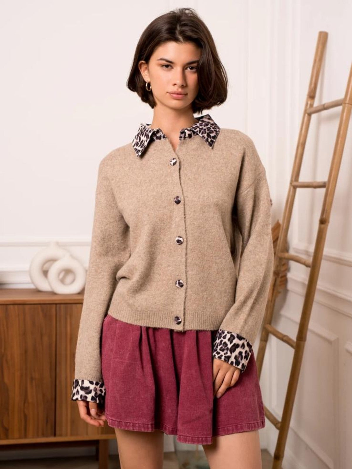 Cindy Taupe Cardigan