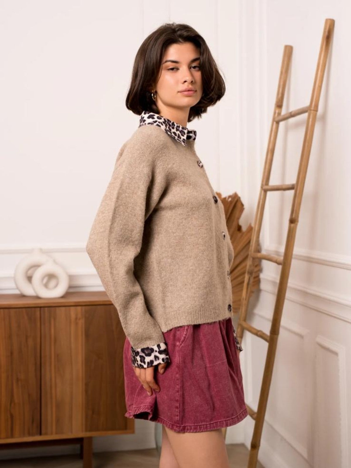 Cindy Taupe Cardigan