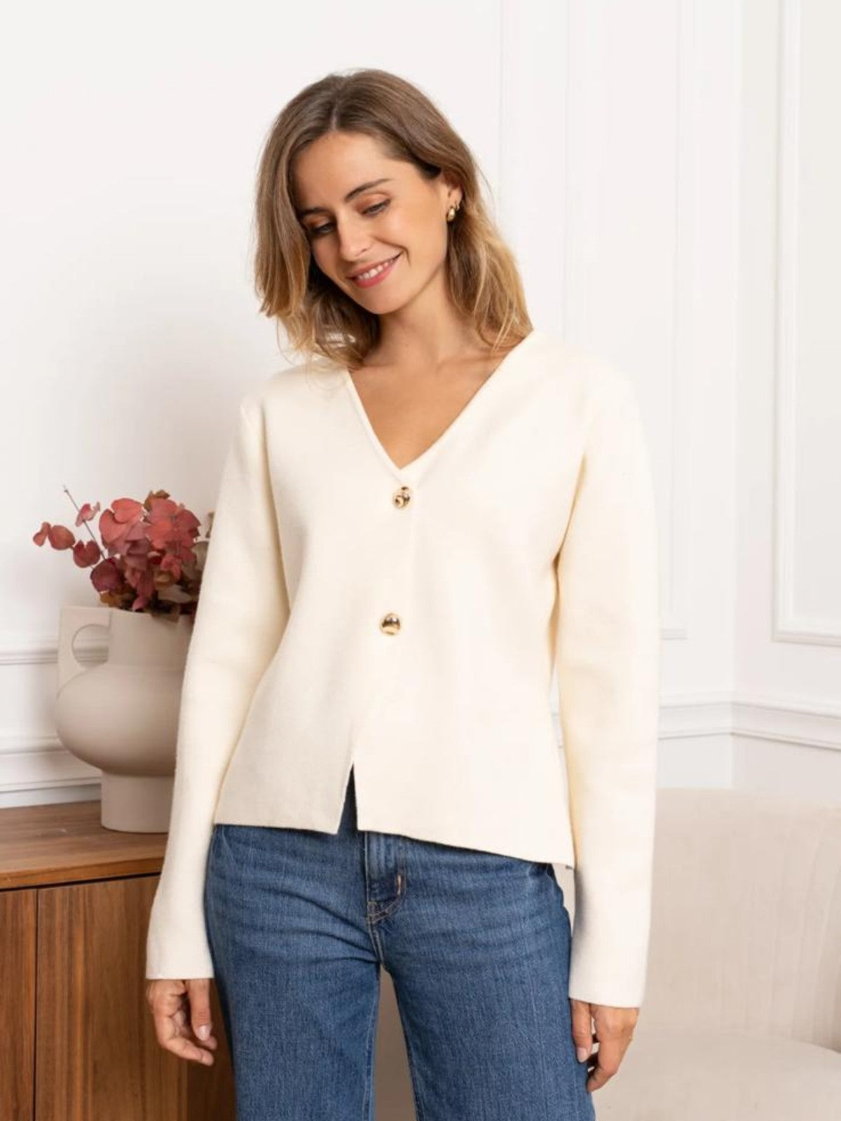 Faith Cream Cardigan