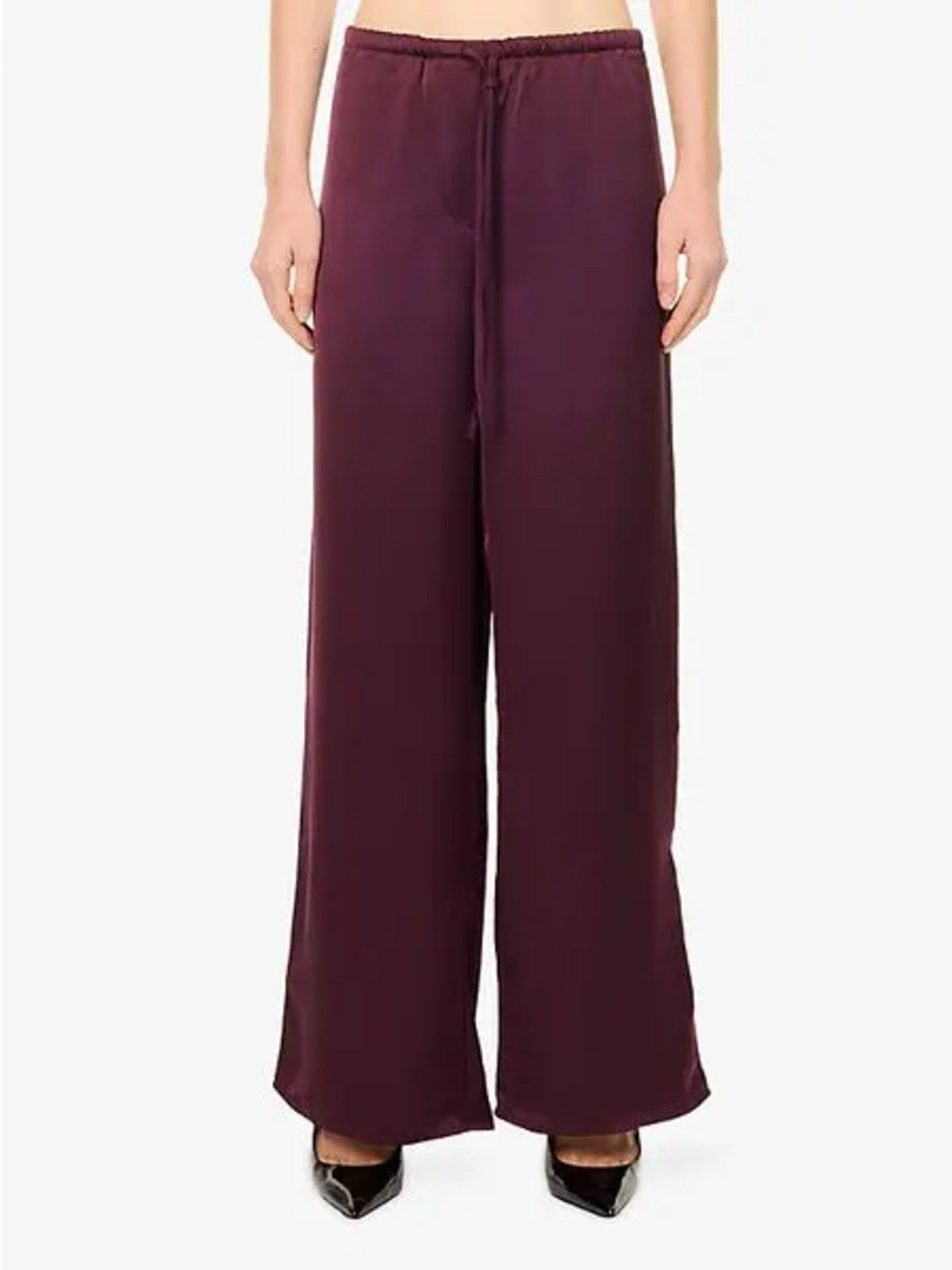 Breya Satin Fig Trousers