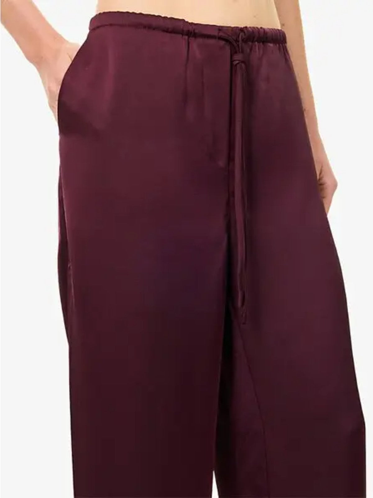 Breya Satin Fig Trousers
