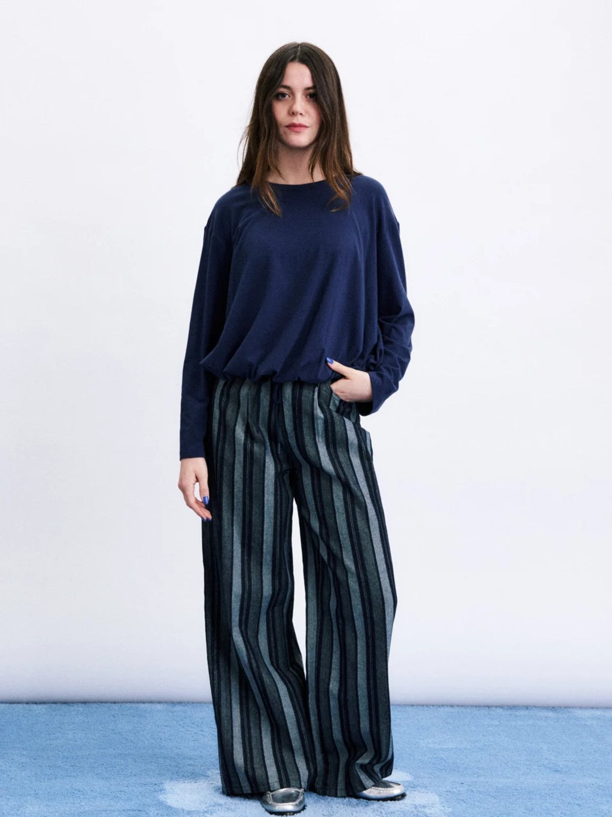 Haneul Navy Top