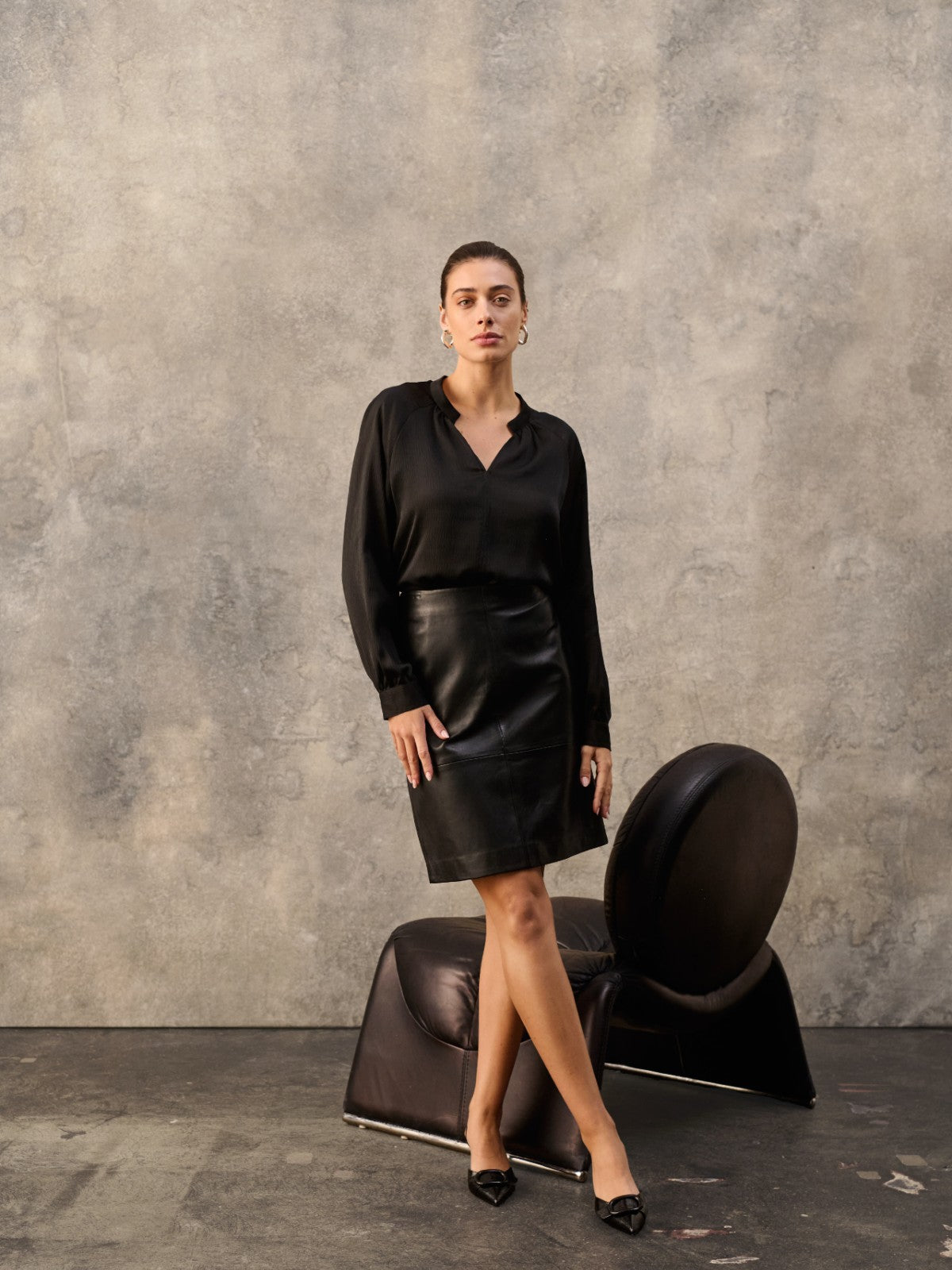Loana Black Blouse