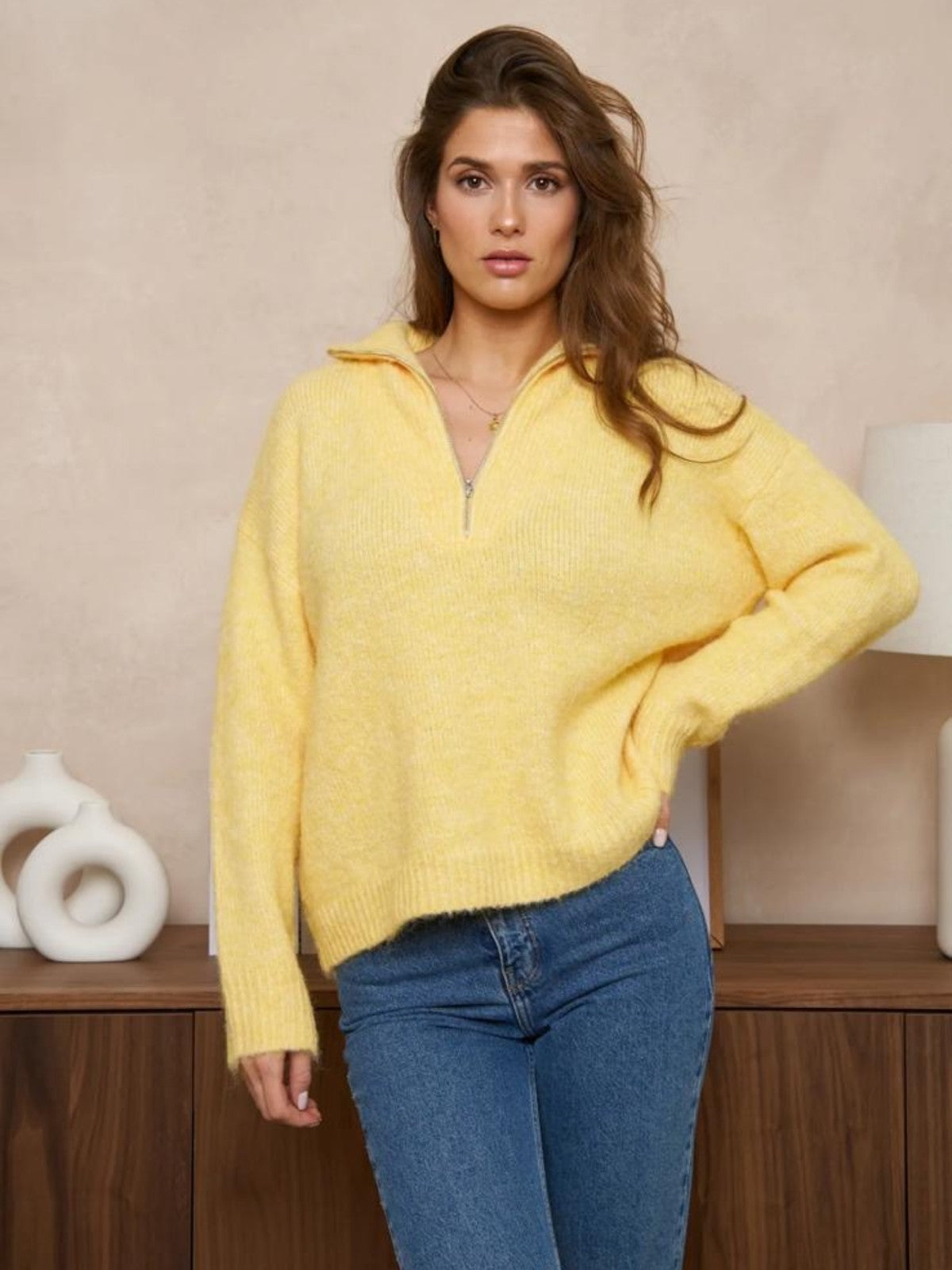 Kim Yellow Jumper