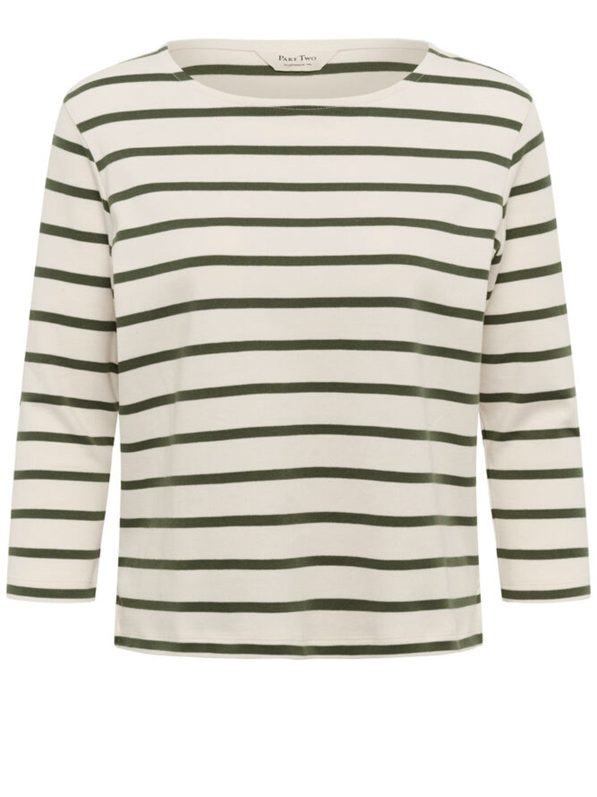 Nela Khaki Striped Top