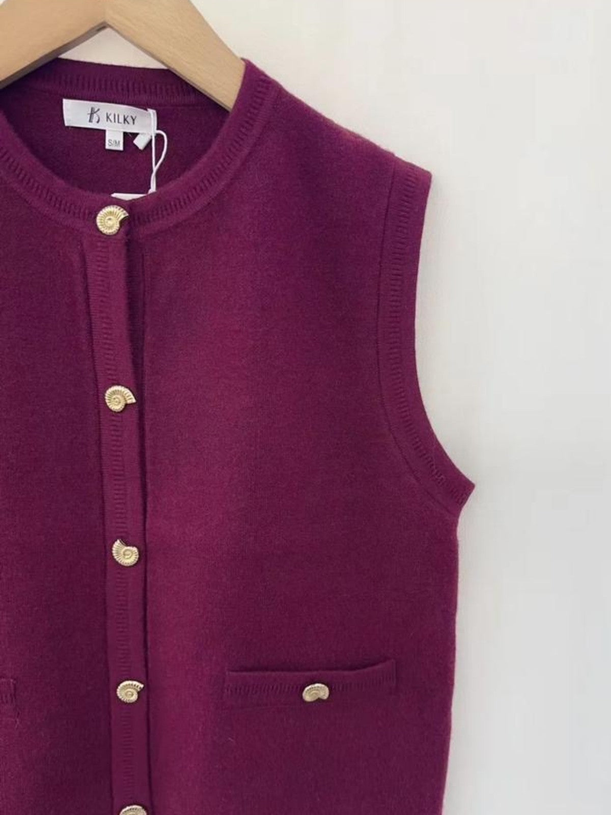 Polly Burgundy Vest
