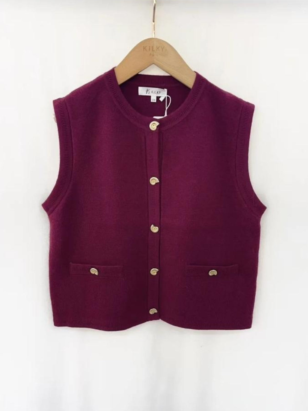 Polly Burgundy Vest