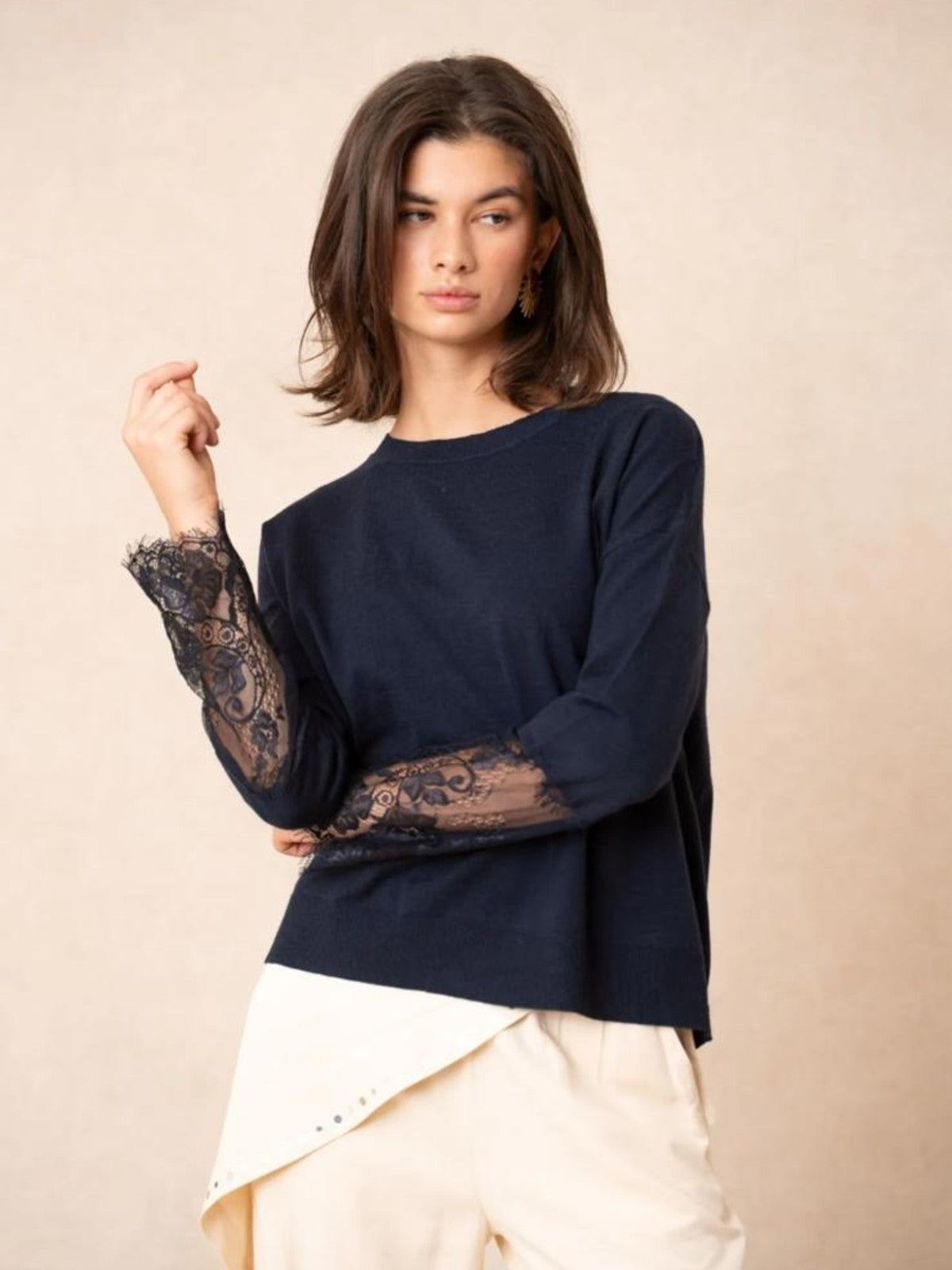Sophia Navy Jumper