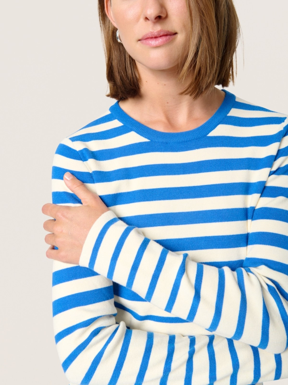 Spina Blue Striped Pullover