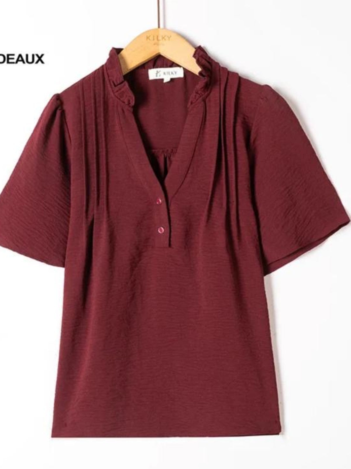 Tessa Burgundy Blouse