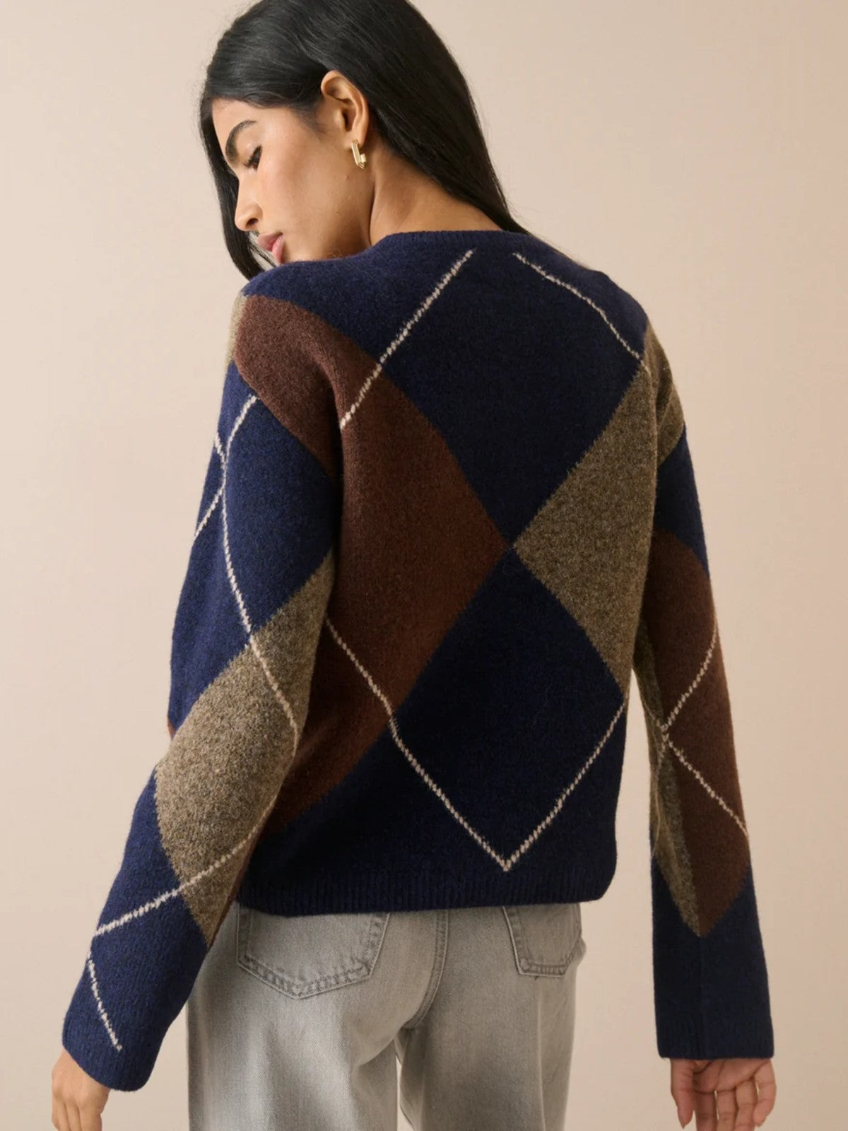 Henley Patterned Jumper
