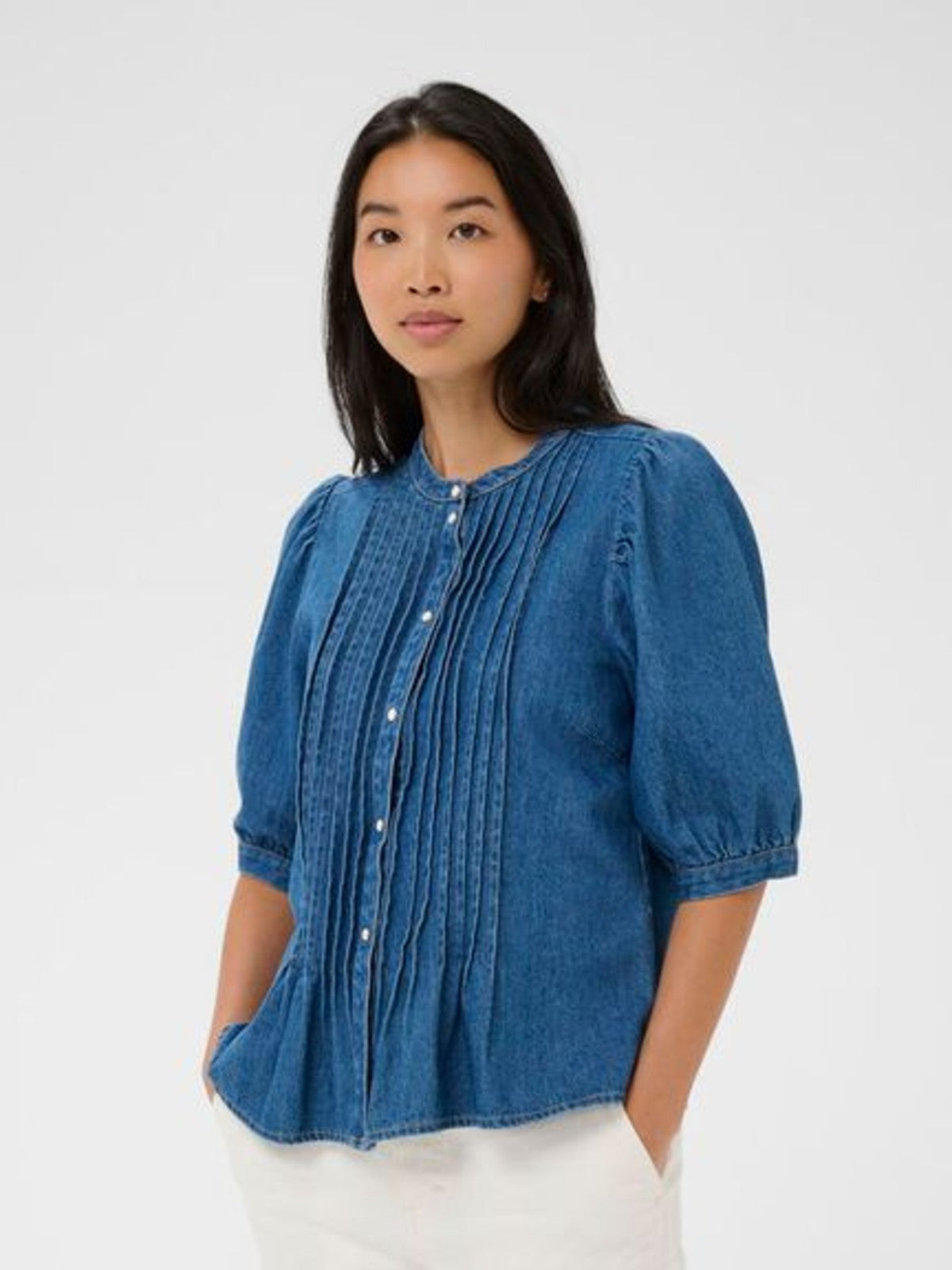 Alesia Denim Blouse