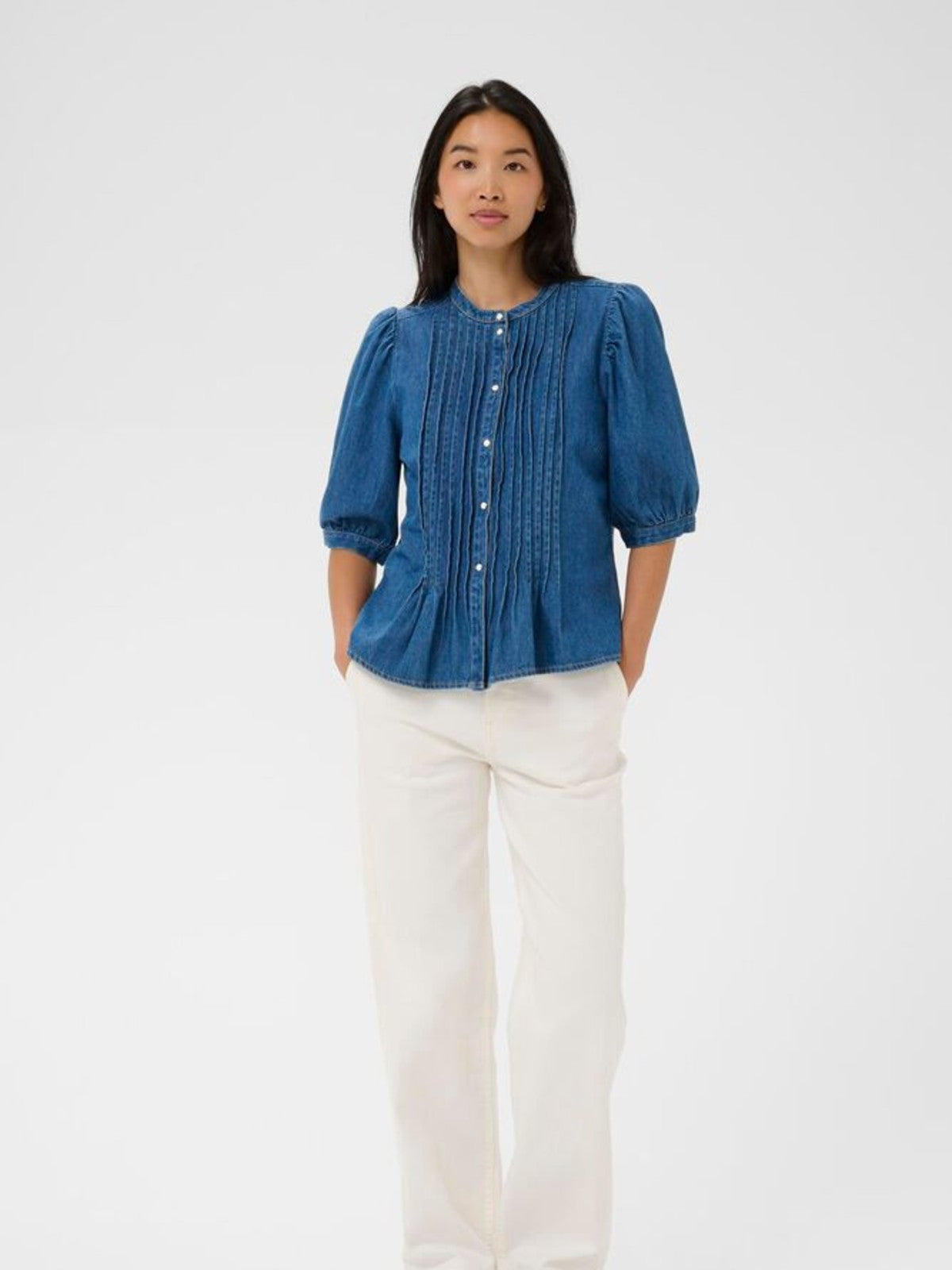 Alesia Denim Blouse