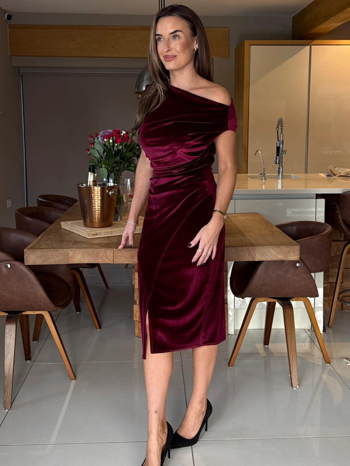 Ariana Wine Dress