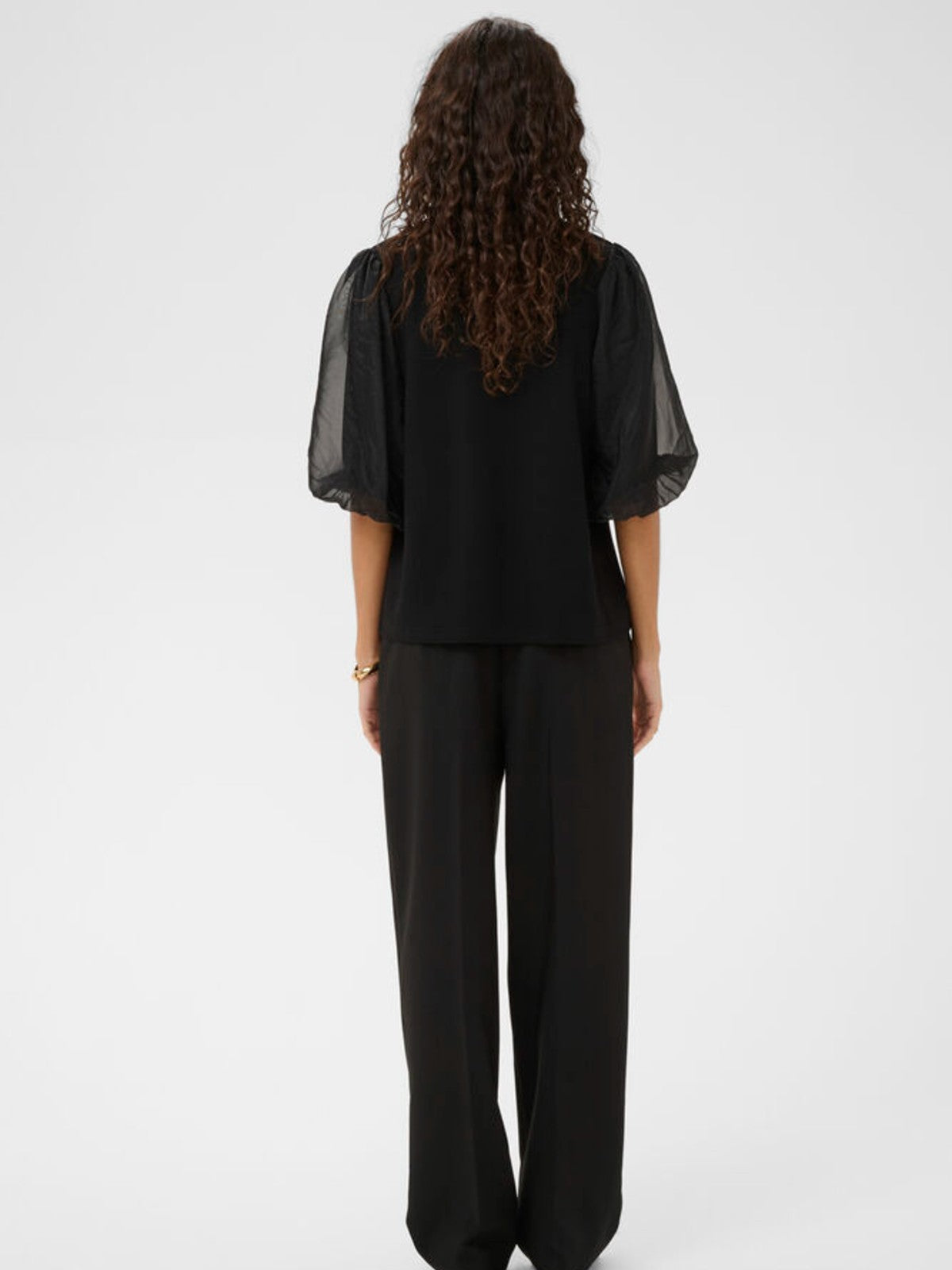 Marigold Black Puff Tee