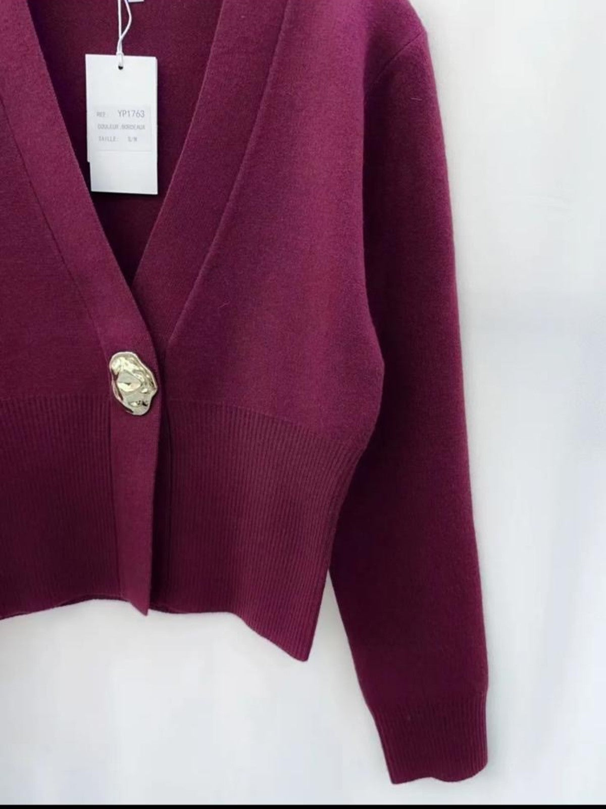 Bianca Burgundy Cardigan