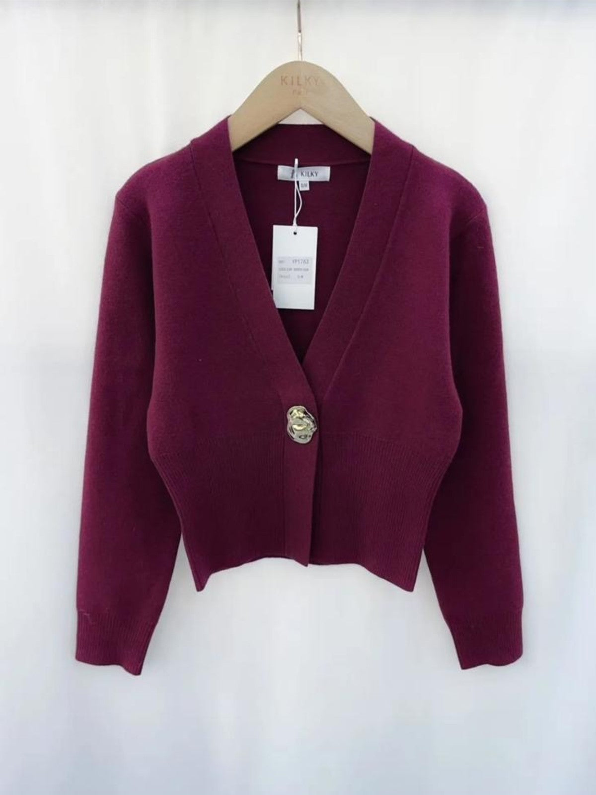 Bianca Burgundy Cardigan