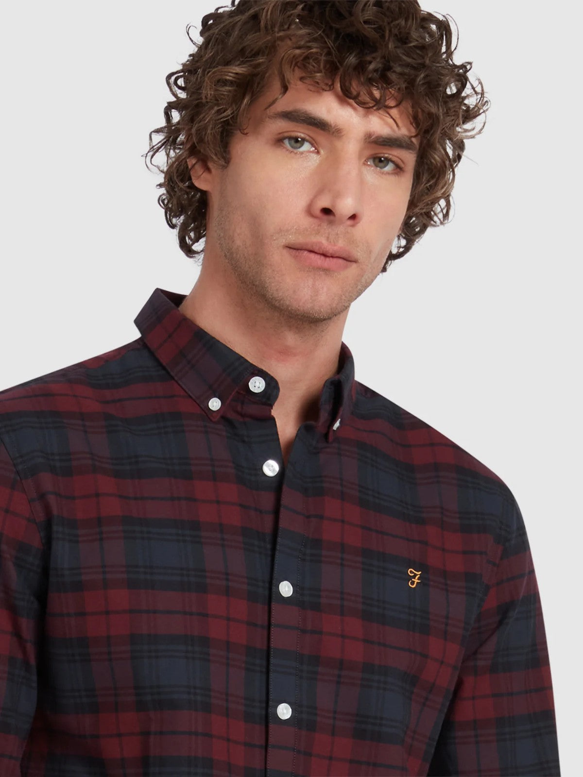 Brewer Bordeaux Check Shirt