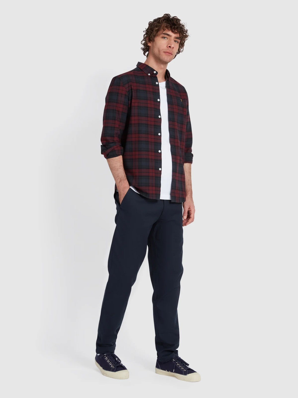 Brewer Bordeaux Check Shirt