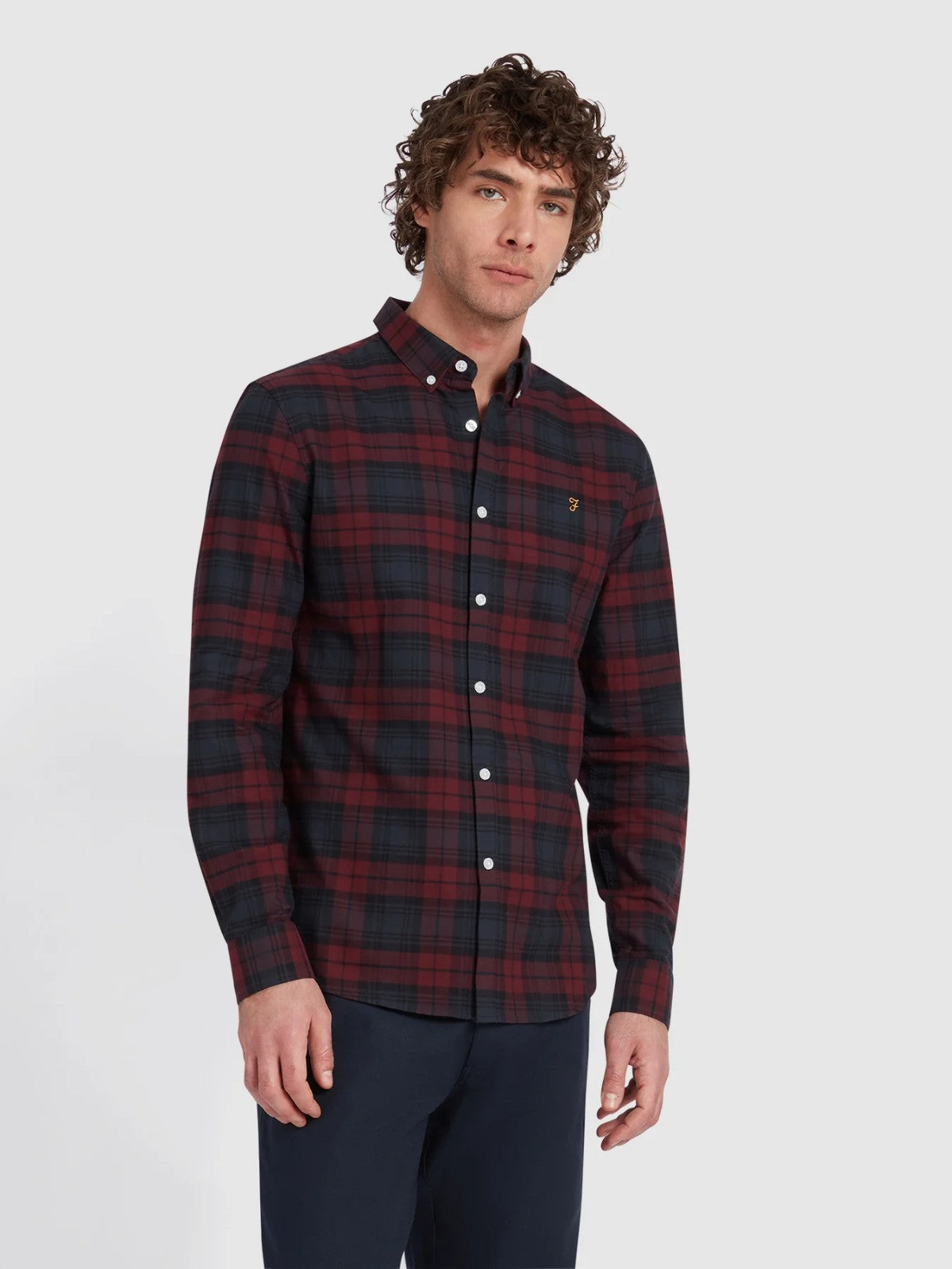 Brewer Bordeaux Check Shirt