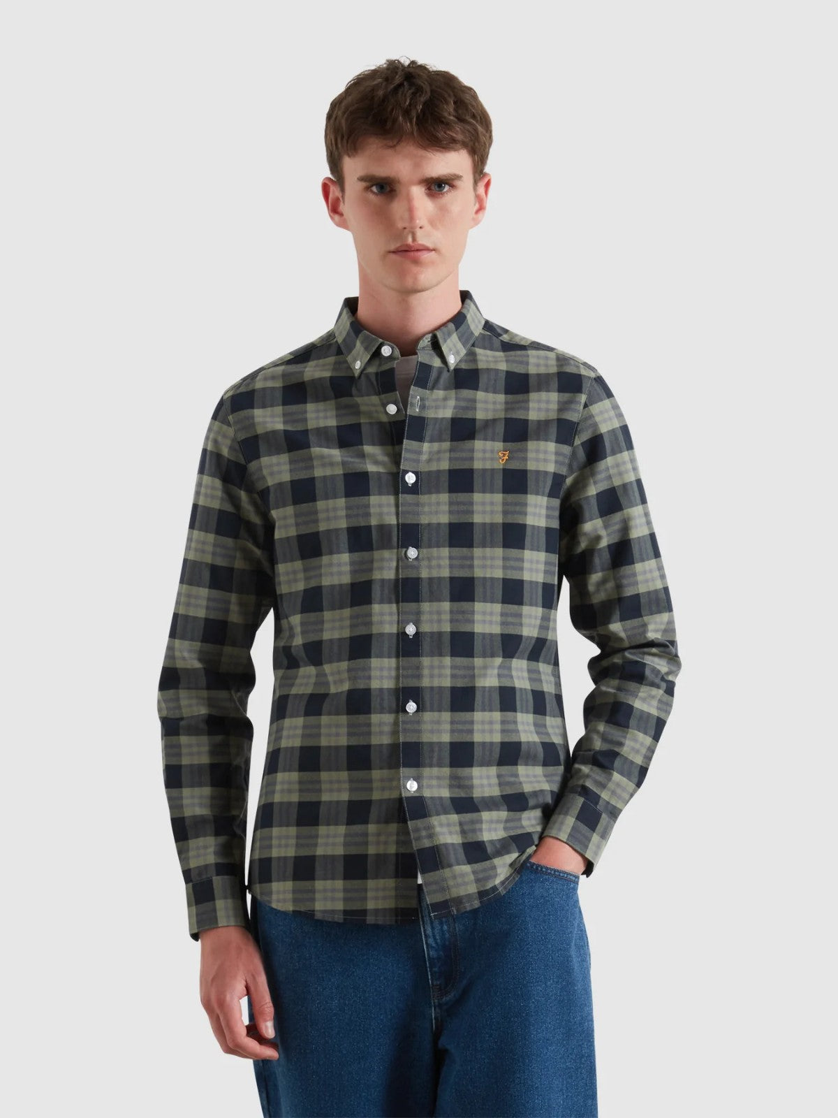 Brewer Tarragon Green Check Shirt