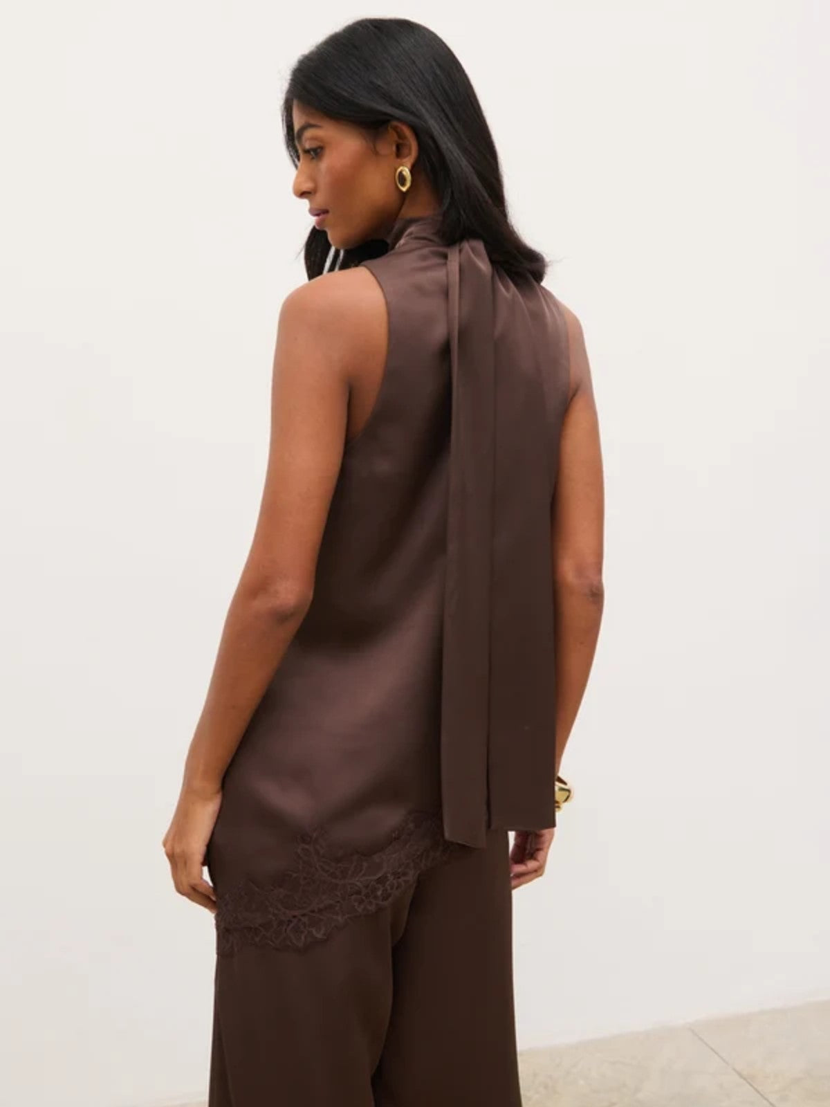 Breya Cowl Racer Top