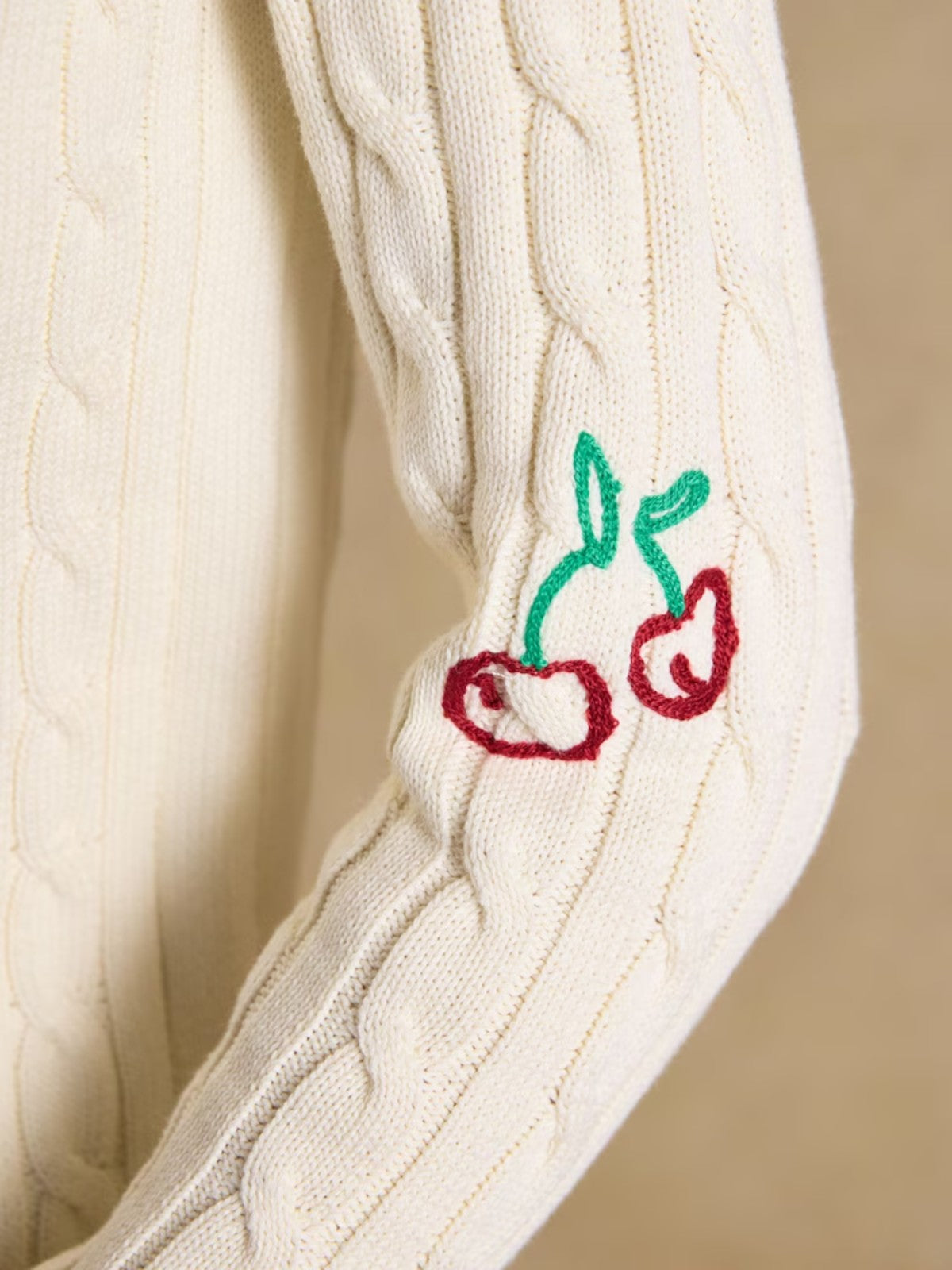 Cable Embroidered Jumper