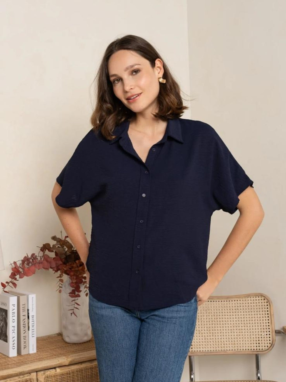 Cleo Navy Shirt