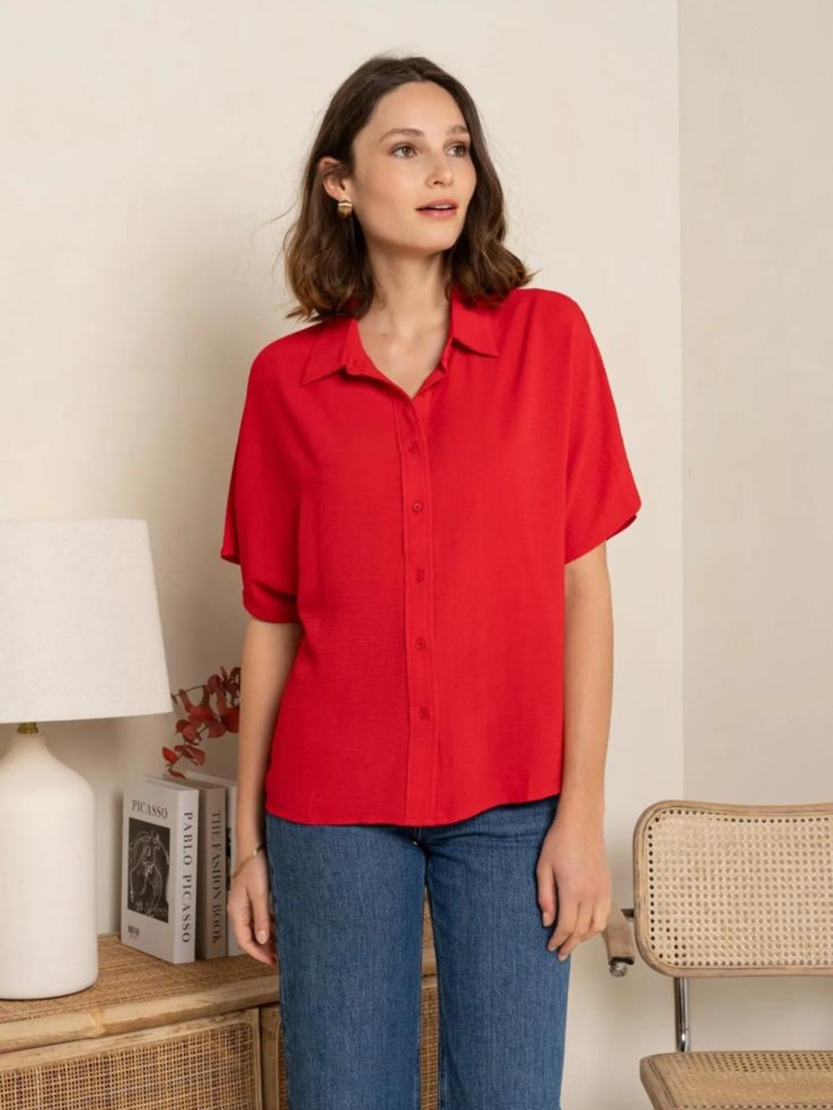 Cleo Red Shirt