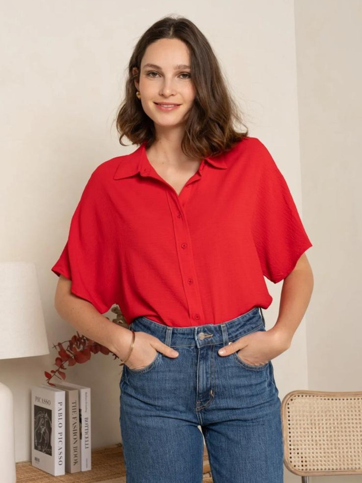 Cleo Red Shirt