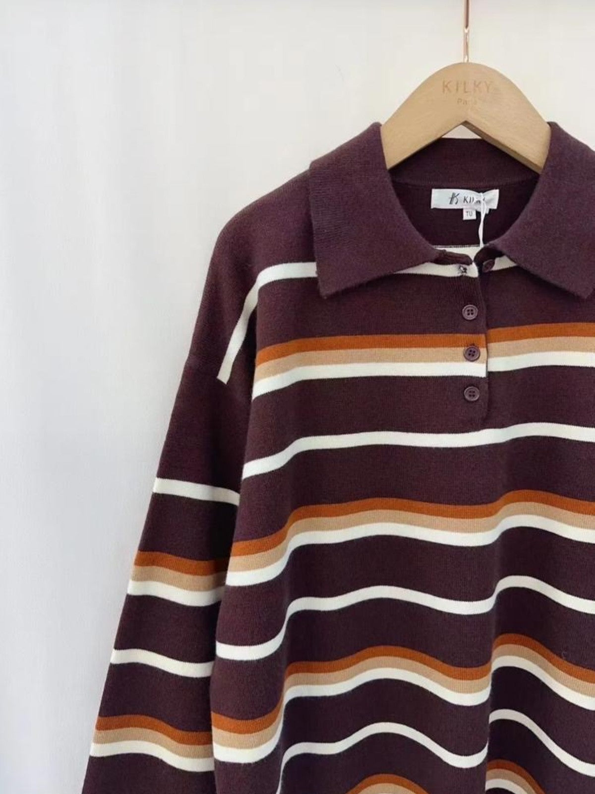 Coleen Brown Striped Jumper