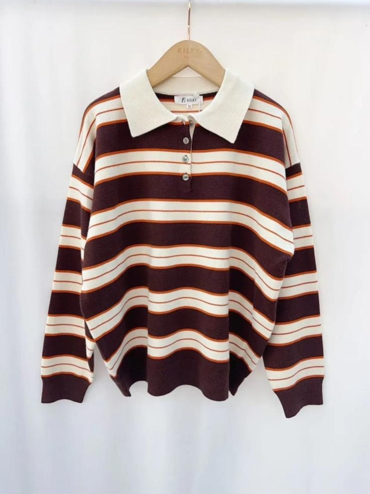 Coleen Brown /orange Striped Jumper