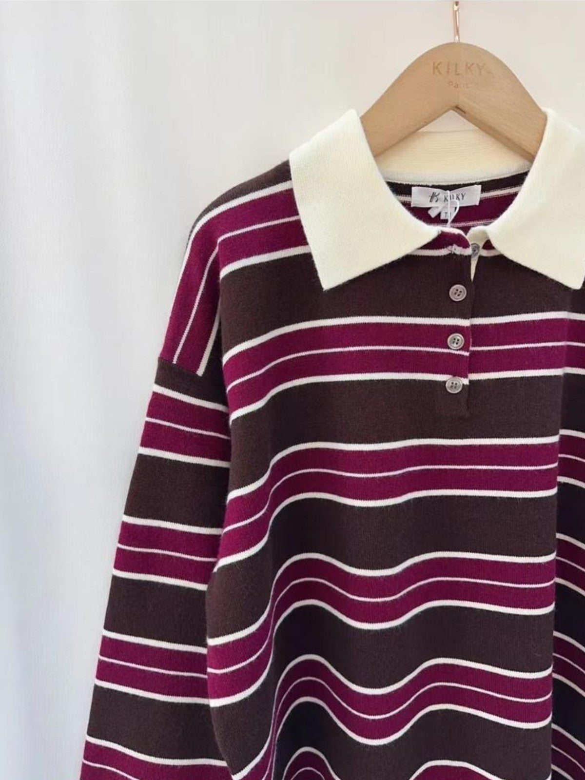 Coleen Purple Striped Jumper