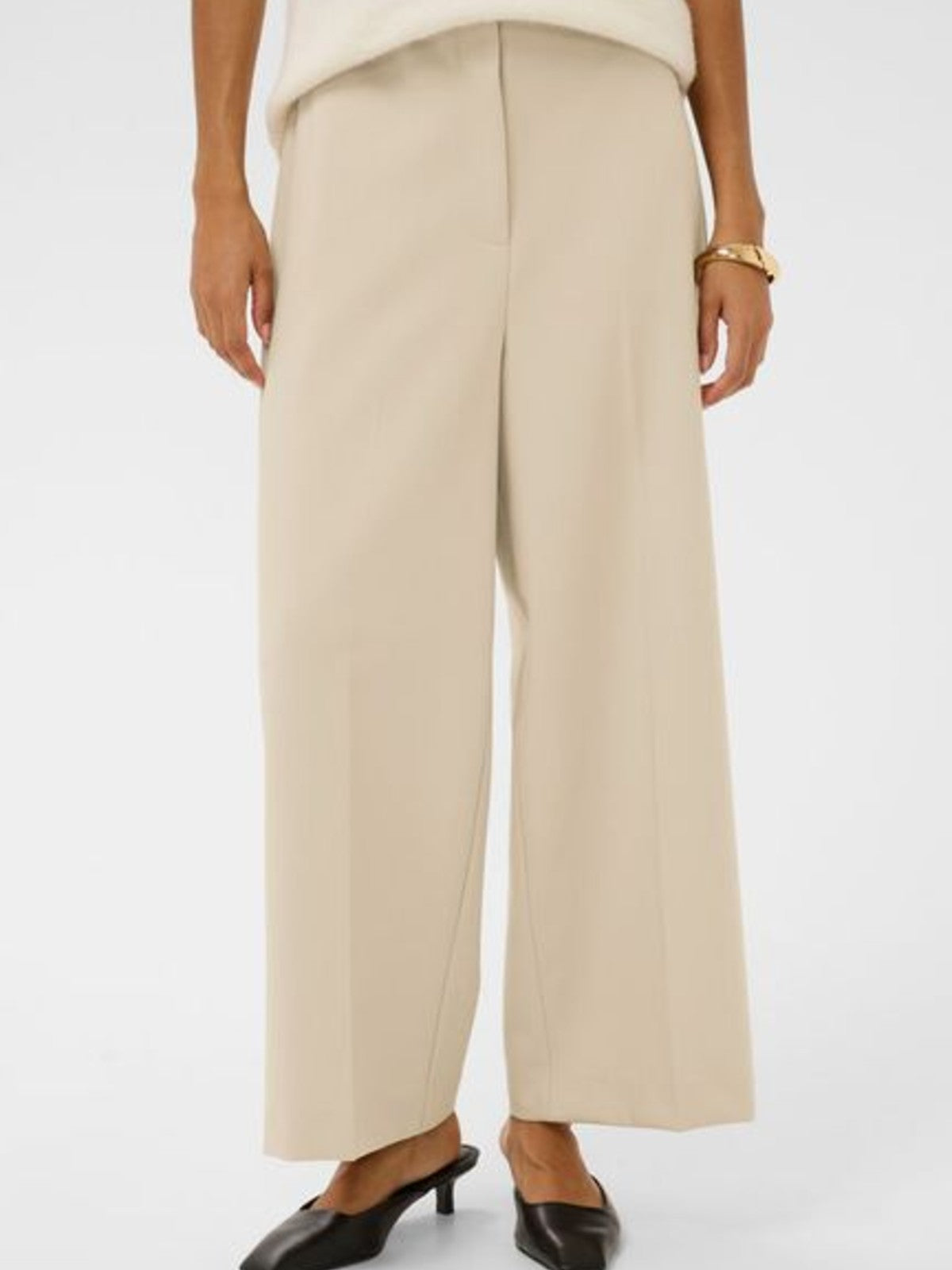 Corinne Oatmeal Cropped Pants