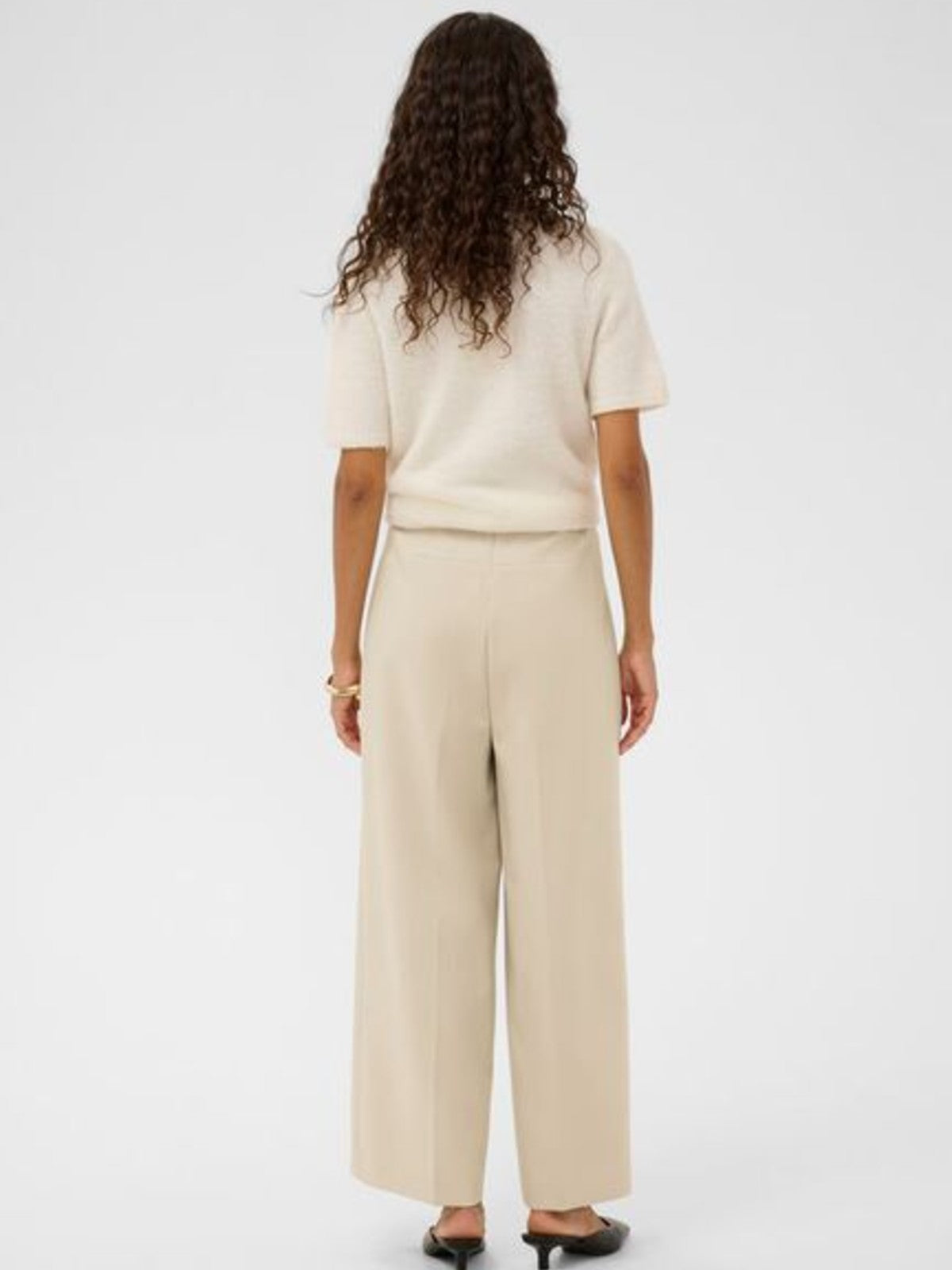 Corinne Oatmeal Cropped Pants