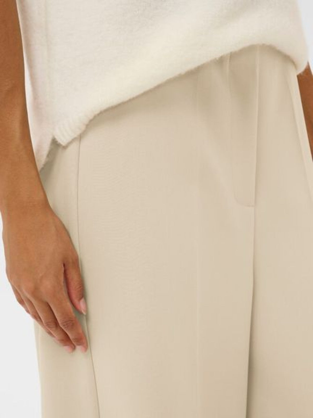 Corinne Oatmeal Cropped Pants