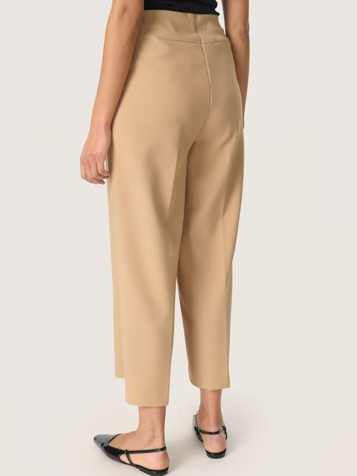 Corinne Camel Cropped Pants