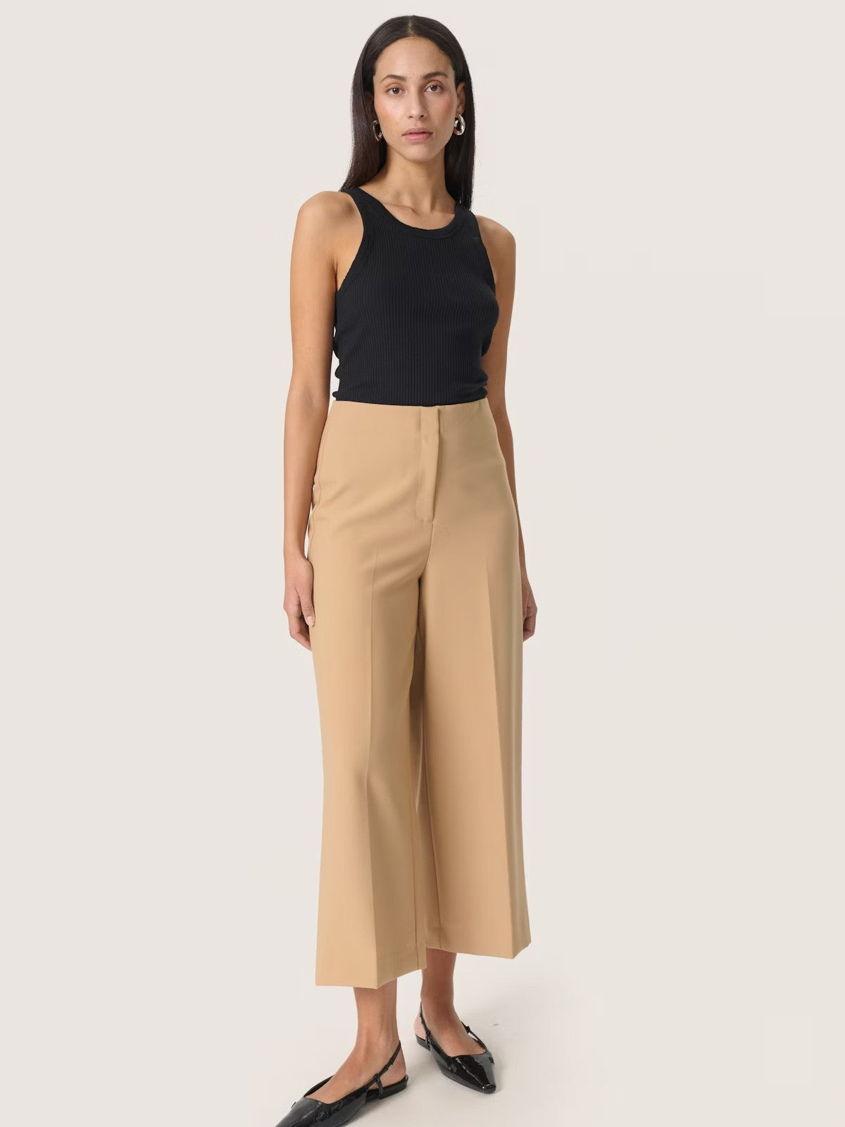 Corinne Camel Cropped Pants