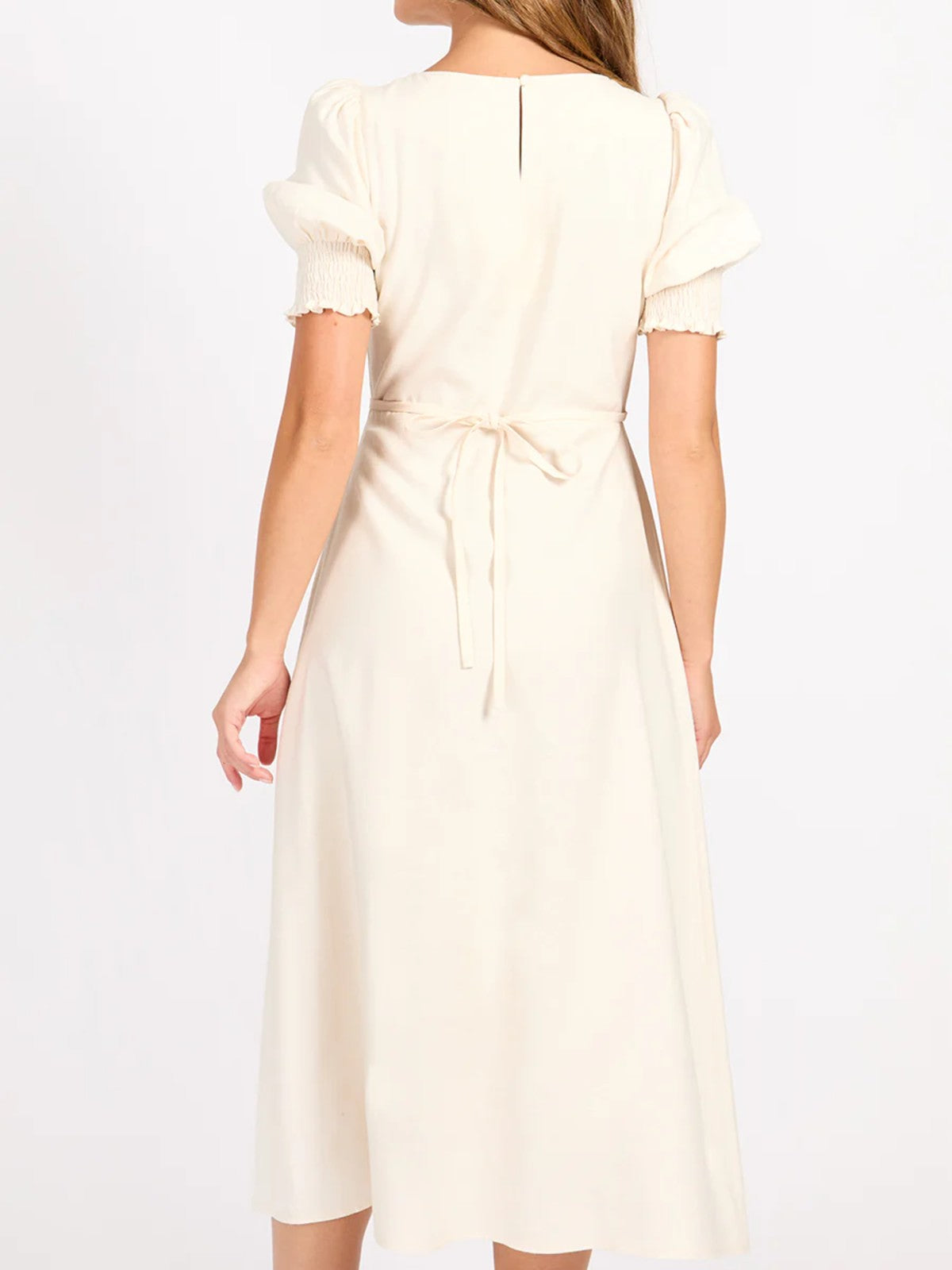 Cream Linen Dress