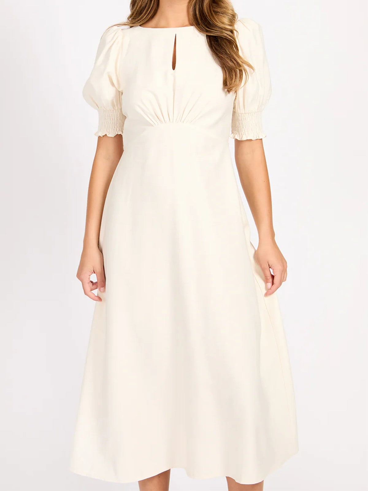 Cream Linen Dress