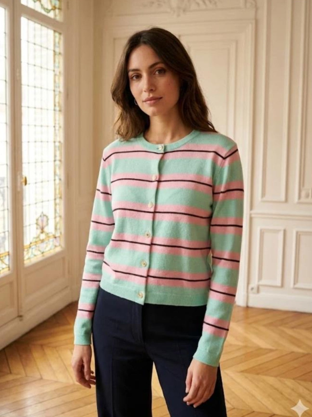 Amy Striped Cardigan