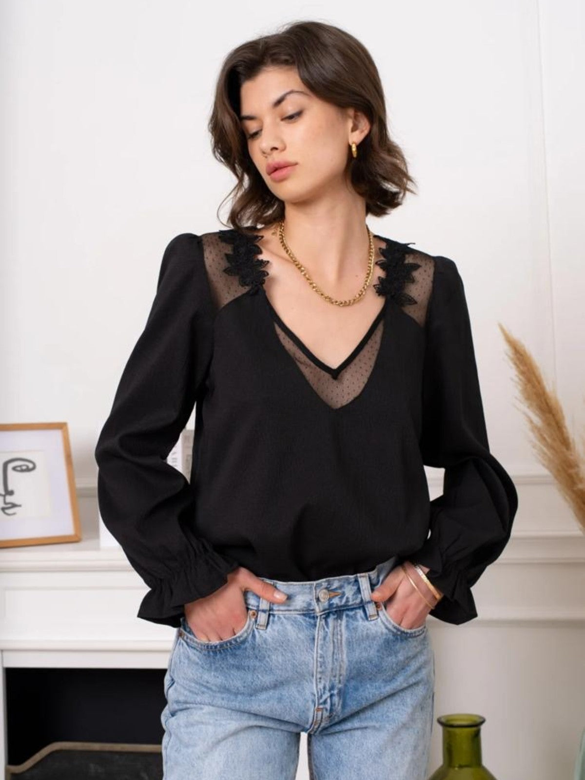 Ellie Black Blouse