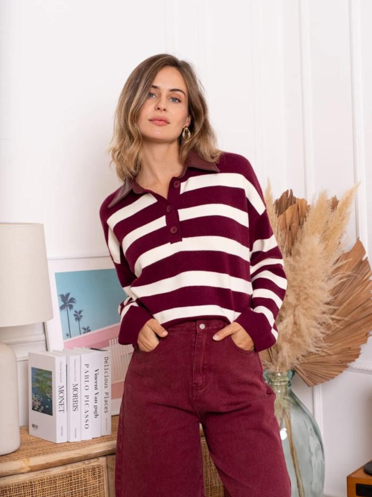 Ellie Burgundy Jumper