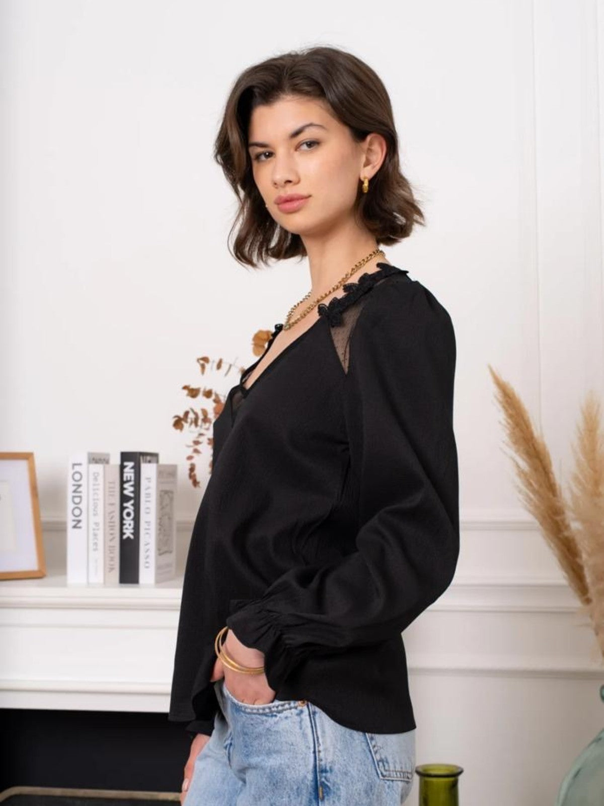 Ellie Black Blouse