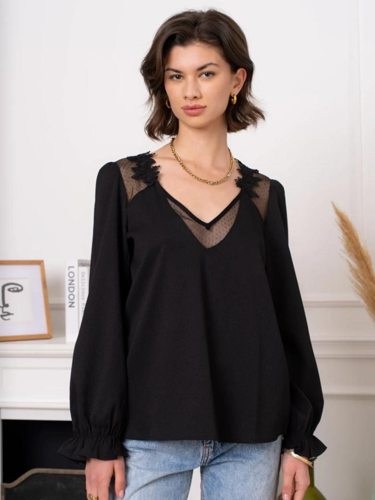 Ellie Black Blouse